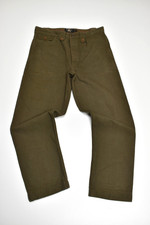 RRL Ralph Lauren Officer's Pants Men's W32 L30/32 Olive Green Cotton Millitary picture