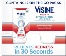 Visine Red Eye Hydrating Comfort Lubricant Eye Drops On-the-Go Packs 12x.28fl oz picture