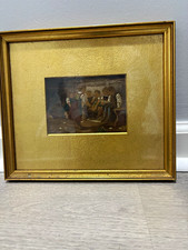 19th. C German Oil Painting on Wood Children Playing School of Theodor Kleehaas picture