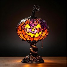 Halloween Pumpkin Night Light USB Charging Plastic Colorful Table Lamp Decor picture