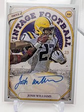 JOSH WILLIAMS  2023 ONYX VINTAGE FOOTBALL ON CARD AUTO BLUE INK SIGNATURE LSU picture