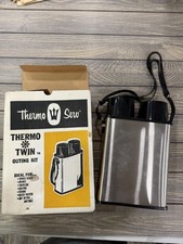 Vintage Thermo Serv Thermo-Twin Outing Kit Double Vacuum Bottle Carrier USA picture