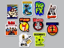 Punk Vinyl Sticker Lot (10 Stickers) SET 21 nofx misfits circle jerks rancid dri picture