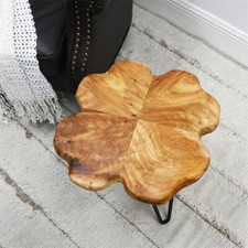 Greenage Rustic Cedar Root Live Edge Coffee Table with Hairpin Legs Heavy Thick picture