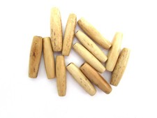 Genuine Hairpipe Bone; Teastained/Antiqued; Size 1 Inch, 25 Pcs Hair Pipe Choker picture