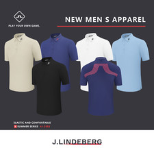 NEW-J.LINDEBERG Golf Men's Short Sleeve Comfortable Slim Men's Short Sleeve picture
