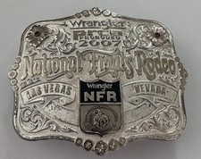 Wrangler NFR 2007 PCRA Las Vegas Silver Belt Buckle, Limited Edition 359/5000 picture