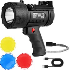 VEVOR USB Super Bright Rechargeable Spotlight Flashlight 200,000LM Searchlight picture