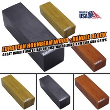 European Hornbeam Wood - Handle Block - Dyed/Stabilized - (3 Color Options) picture