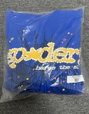 *Hot* ~Free Shipping~ Sp5der TC Hoodie Blue Brand New | Sizes: S M L XL picture