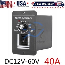 40A PWM DC Motor Speed Controller 12V 24V 36V 48V Variable Speed Switch Reverse picture