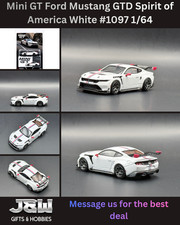 Mini GT Ford Mustang GTD Spirit of America White #1097 1/64 picture