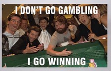 The Hangover I Don’t Go Gambling I Go Winning Flag 3x5 FT, Movie Meme Dorm Frat picture