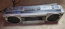 Panasonic Rx-FM30 Radio Stereo Boombox Matsushita Japan 1980s Silver Tape Warble picture