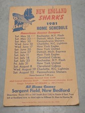 1981 New England Sharks Soccer Poster (ASL) Sargent Field New Bedford Mass picture