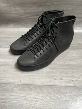 Feit high top lace up black leather avant garde  hand made boots sz 45 picture