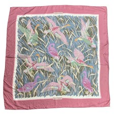 Hermes Paris Cols Verts Silk 100 Scarf Carre 90 Size Multicolor very good gift picture