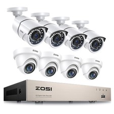 ZOSI H.265+ Security Camera System Wired 1080p Outdoor 8CH 5MP Lite DVR for Home picture