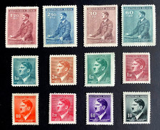 Germany WWII Era Third Reich Nazi MNH 12-Stamp Historical Collectible Set picture
