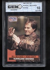 Bill Belichick Rookie 1991 Pro Set #126 RC HOF Coach Brown Patriots GEM MINT 10 picture