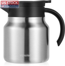 US Stock Small Insulated Coffee Carafe 27 oz Hot 12H Silver Thermal picture
