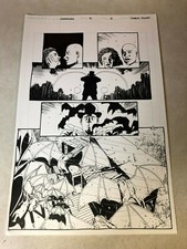 SHADOWMAN #8 original art VALIANT 1997 VOODOO BATTLE wicked BAT BEASTS ATTACK picture