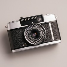 OLYMPUS PEN EE-3 35mm Half Frame Film Camera Restored Black Leather Japan picture