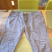 Lee Extreme Motion Men’s Gray Stretch Denim Jeans Straight Fit Tapered 42W picture
