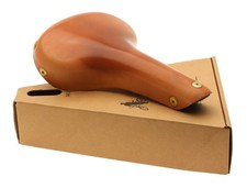 Gilles Berthoud Mente Saddle Steel Rails Hard Leather Cover Natural NEW NOS NIB picture