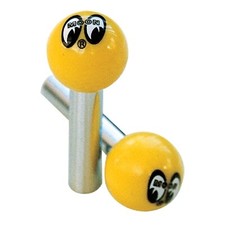 MOONEYES DOOR LOCK KNOBS YELLOW RAT HOT ROD BUGGY AA112MN  picture