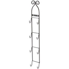 Bard's Black Wrought Iron Wall Mountable Hanger, 4 Saucers, 20