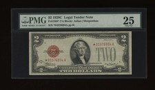 DBR 1928-C $2 Legal STAR Fr. 1504* PMG 25 Serial *01976894A picture