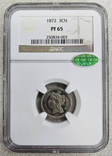 1872 Nickel Three Cent Pieces NGC PF-65 CAC picture
