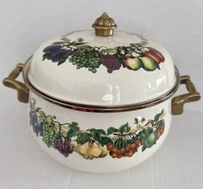 VTG Tabletops Unlimited Kensington Gardens 8 Quart Enamel Stock Pot Dutch Oven L picture