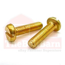 #8-32 Brass Slotted Fillister Machine Screws (Choose Length & Qty) picture