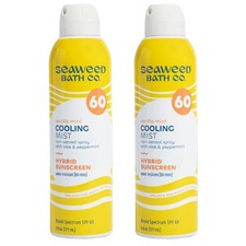Seaweed Bath Co. Cooling Mist SPF 60 Sport Sunscreen Spray 6oz (2-Pack) picture