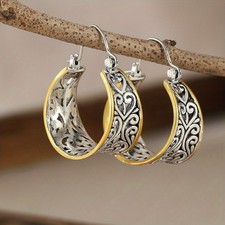 BRIGHTON BEACH  Filigree Heart Pattern Earrings picture