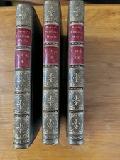 Antique 1896 ROBERT BURNS Poetical Works 3 Vol Set James Thin Leather Mint Gilt picture