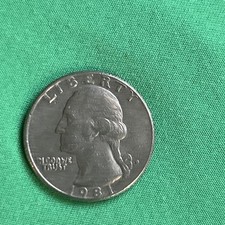 1981-D WASHINGTON QUARTER W/FILLED IN MINT MARK ERROR   picture