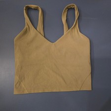 Lululemon Align Tank Top Yellowish Green V-Neck Built-in Bra Camisole Estimate 4 picture