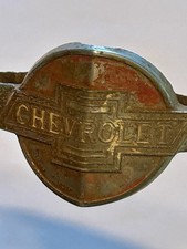 Original 1934-1936 Chevrolet Bowtie Grille Emblem w/ Mounting Bracket & Hardware picture