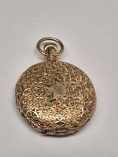 American Waltham Watch & Co. VTG Yellow Gold Plated Pocket Watch Working Etched picture