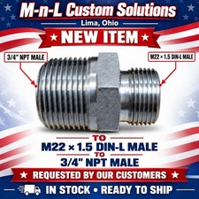Chinese Mini X Or Skid (One)  m22 x 1.5 DIN L male to 3/4