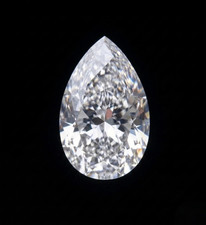 1CT Pear Cut White Lab Grown Diamond 5x8mm VVS1 Loose Gemstone Ring + Free Gift picture