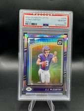 2024 Donruss Optic - Rated Rookie J.J. McCarthy #235 Holo Prizm (RC) PSA 10 picture