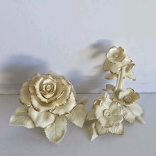 Lenox Classic Rose & Splendor of Spring Porcelain Flower Figurine Lot Gold Trim picture