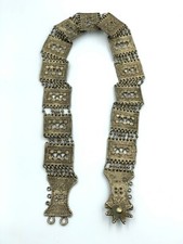 Antique  vintage white-metal belt antique super gorgeous picture