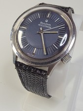 Vintage 1975 Bulova Accutron 218 Blue Radial Dial Watch - Rephased & Running picture