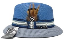 Danny De La Paz Signature Blue & Grey Lowrider Fedora Hat Mens By Summit Hats picture