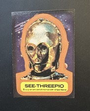 1977 TOPPS STAR WARS STICKER #5 SEE-THREEPIO N Mint  7 C-3po beautiful card picture